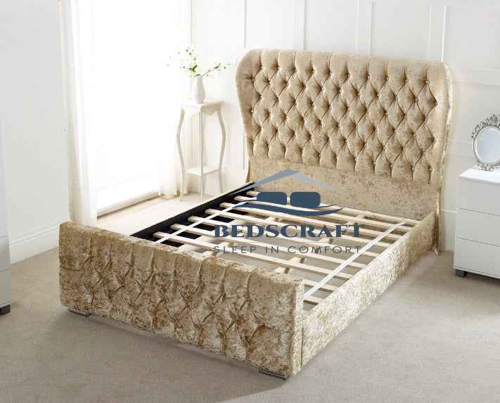 Oxford Crushed Velvet Bed